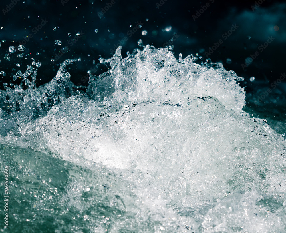 Stormy waves in the ocean as a background