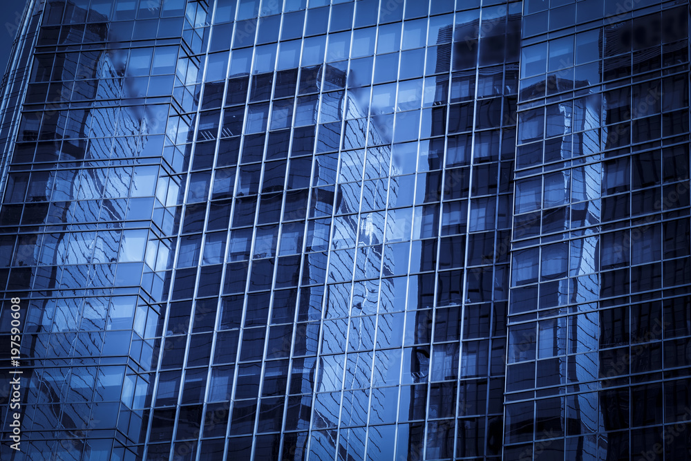 The modern office close-up is in the city of China The modern office close-up is in the city of China