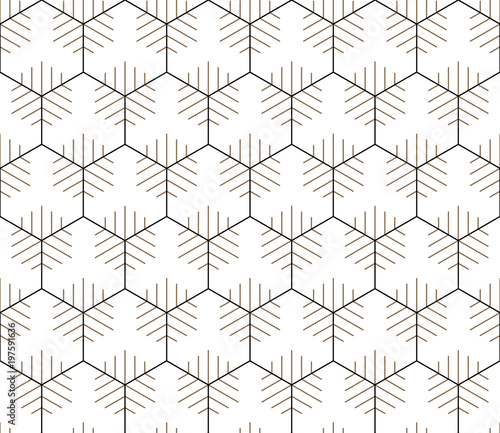 Vector seamless geometric pattern. Classic Chinese ancient fully editable ornament