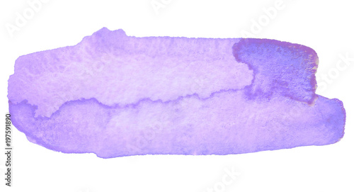 watercolor paint drawn by hand with uneven edges design element, ultra violet, purple with paper texture