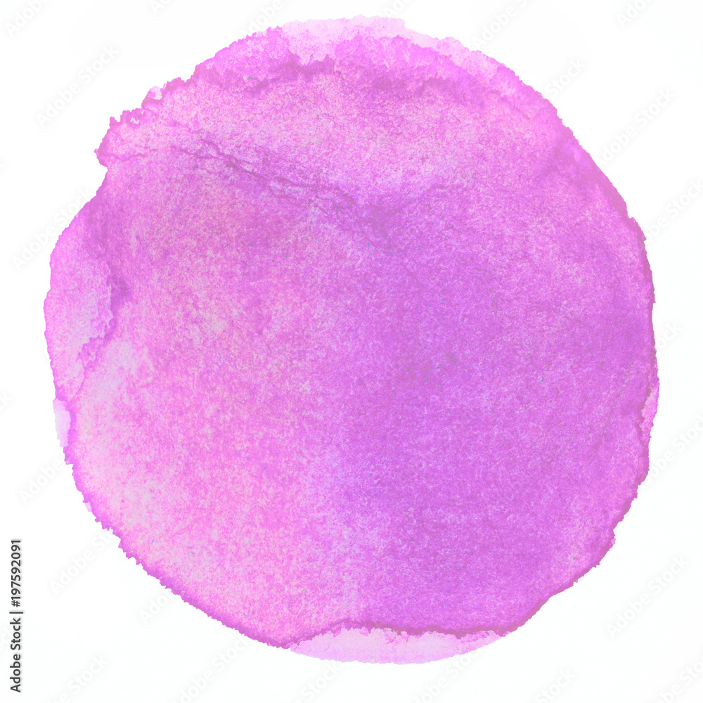 Fototapeta premium Spot circle watercolor blot, pink