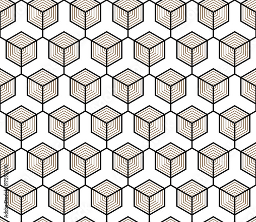 Vector seamless geometric pattern. Classic Chinese ancient fully editable ornament