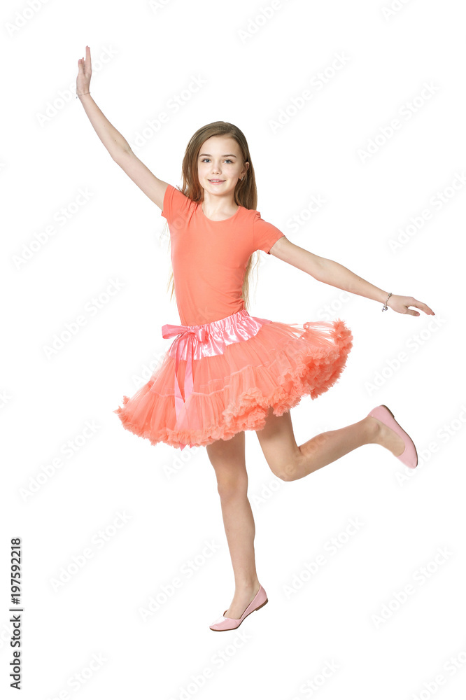 Happy little girl posing