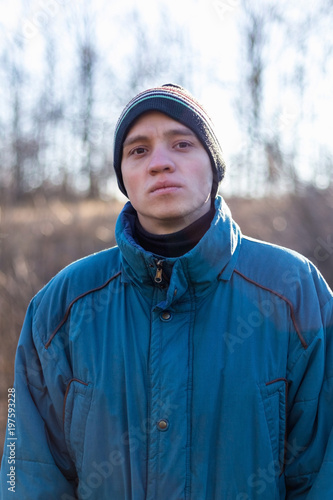 Portrait of a young rural guy