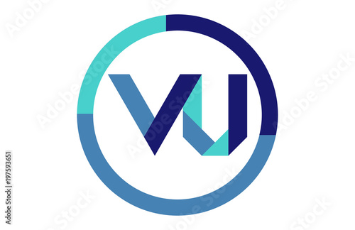 Free Download VU Global Blue Ribbon letter Logo - GFXLoad