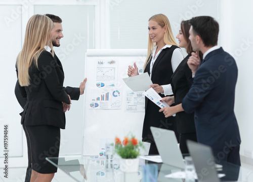 Business people at presentation in office