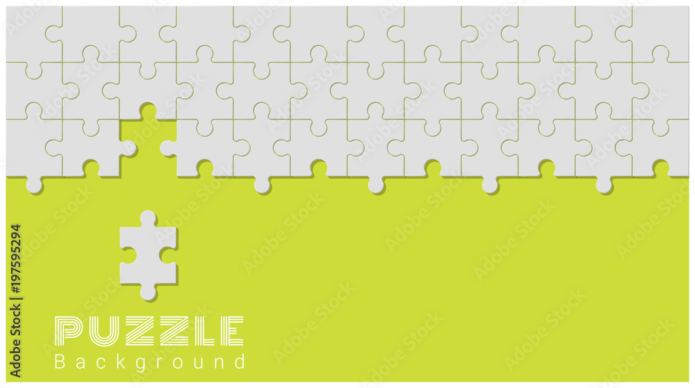Abstract conceptual background with incomplete jigsaw puzzle , vector , illustration - obrazy, fototapety, plakaty 
