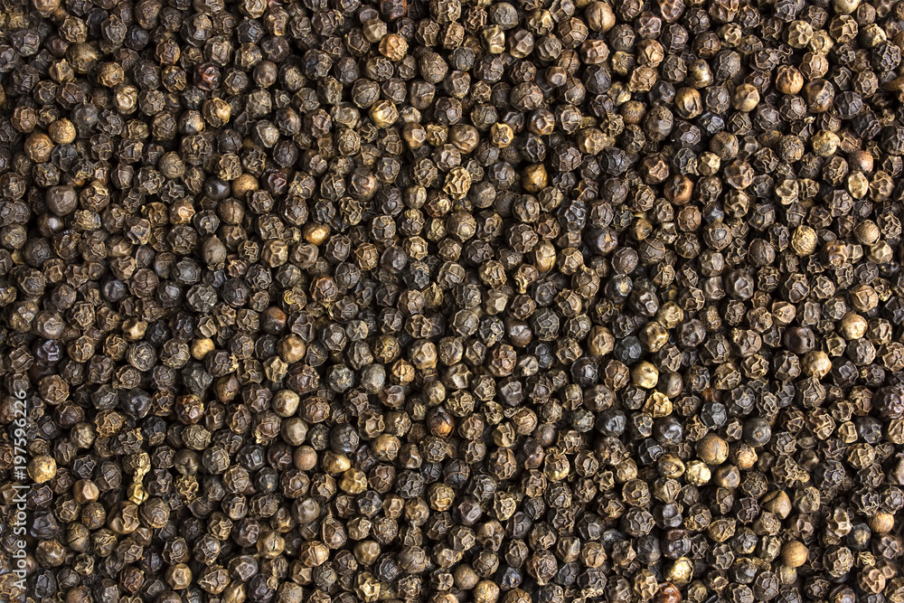 Black peppercorn seeds background. Macro shot Black peppercorn seeds background. Macro shot