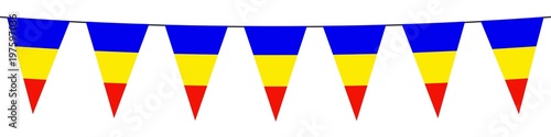 Banner. Garlands, pennants. Romania 