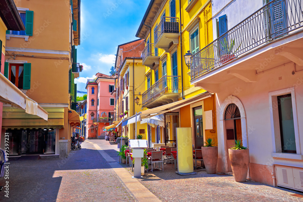 Peschiera del Garda colorful Italian architecture view