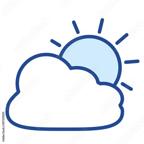 Bedeckte Sonne Vector Icon