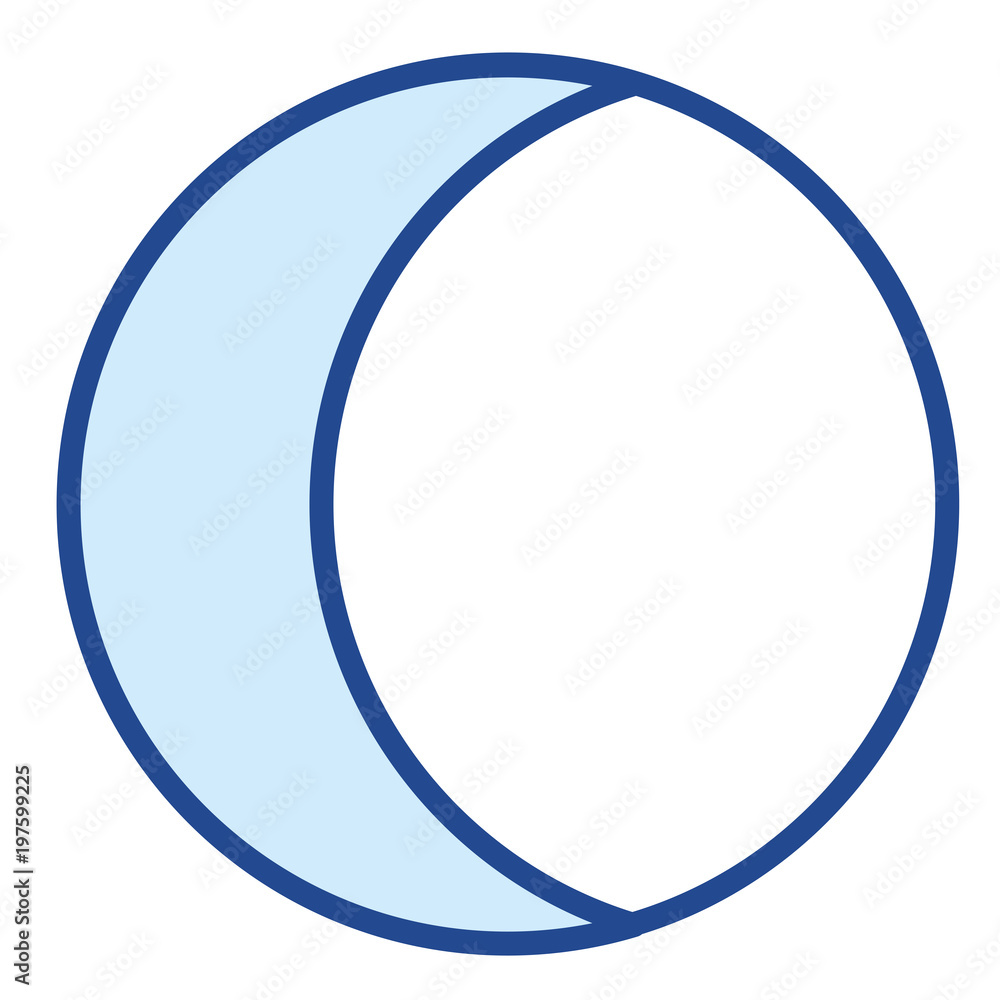 Abnehmender Mond Vector Icon Abnehmender Mond Vector Icon