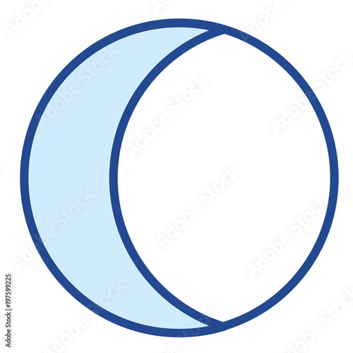 Abnehmender Mond Vector Icon
