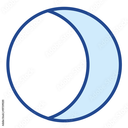 Zunehmender Mond Vector Icon