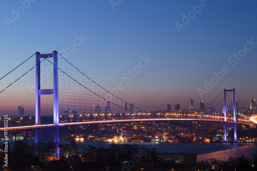 Istanbul Bosphorus Bridge at night