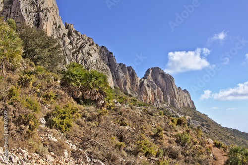 Peaks of the Bernia mountain range