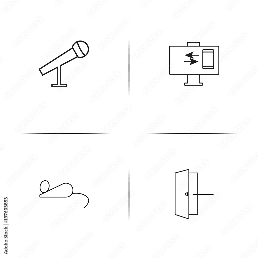 Devices simple linear icons set. Outlined vector icons Devices simple linear icons set. Outlined vector icons