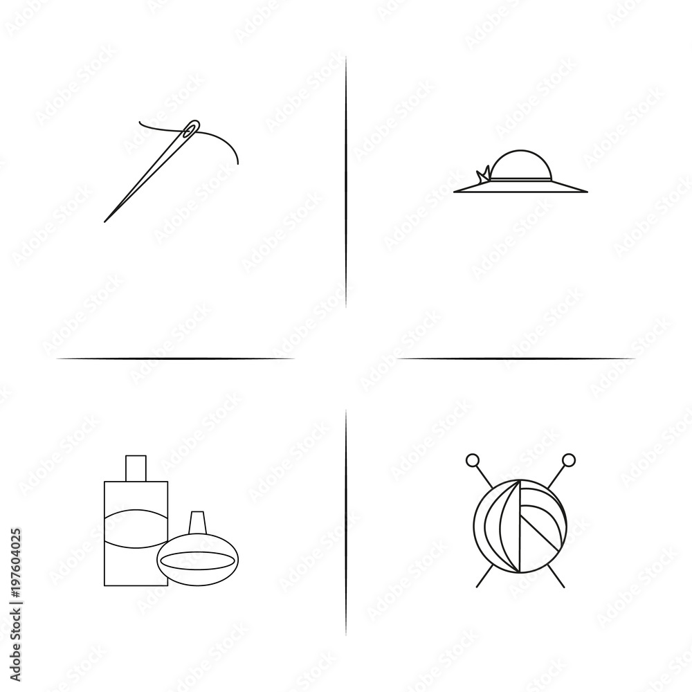 Dress And Clothes simple linear icons set. Outlined vector icons Dress And Clothes simple linear icons set. Outlined vector icons