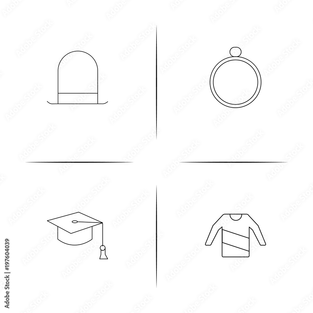 Dress And Clothes simple linear icons set. Outlined vector icons Dress And Clothes simple linear icons set. Outlined vector icons