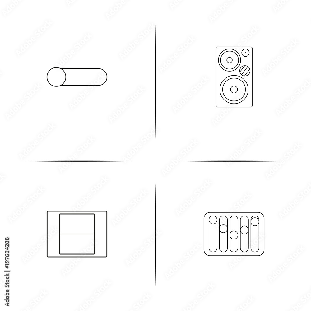 Electrical simple linear icons set. Outlined vector icons Electrical simple linear icons set. Outlined vector icons