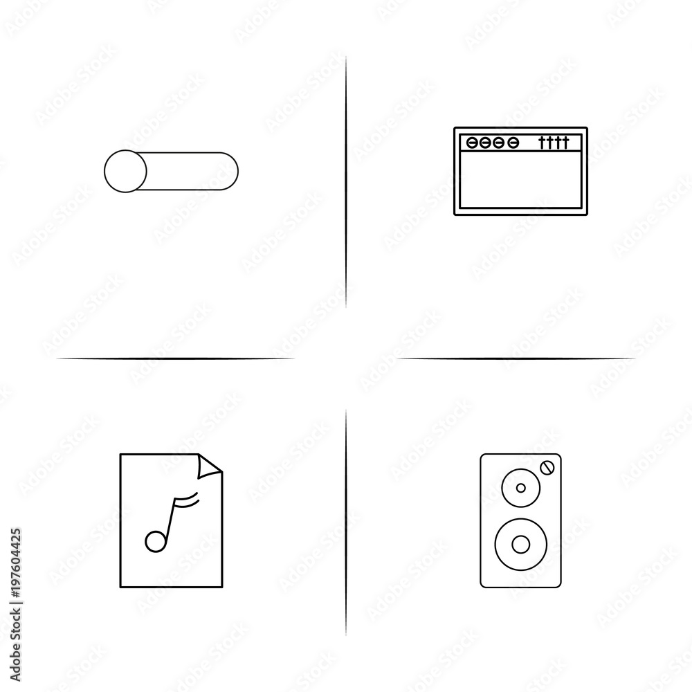 Electrical simple linear icons set. Outlined vector icons Electrical simple linear icons set. Outlined vector icons