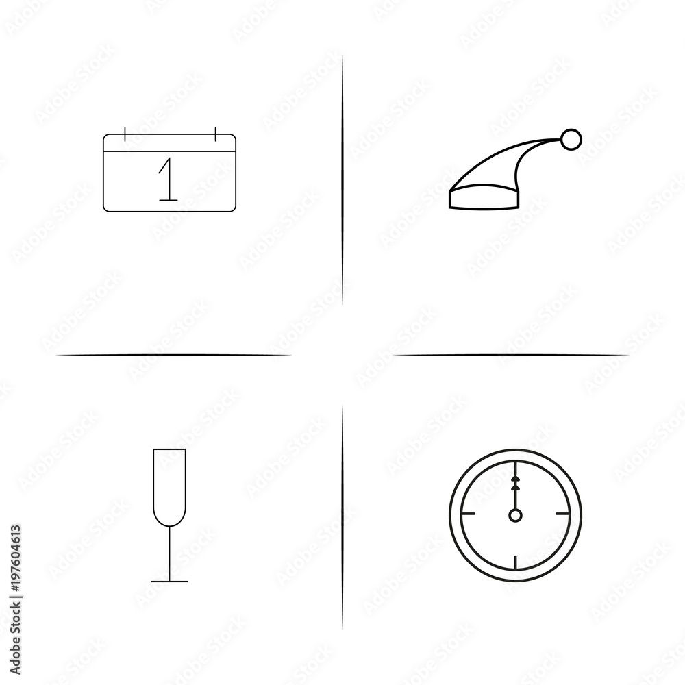 Holidays simple linear icons set. Outlined vector icons Holidays simple linear icons set. Outlined vector icons