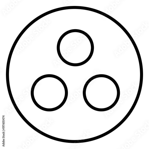Symbol deaf-mute or workgroup icon black color illustration flat style simple image