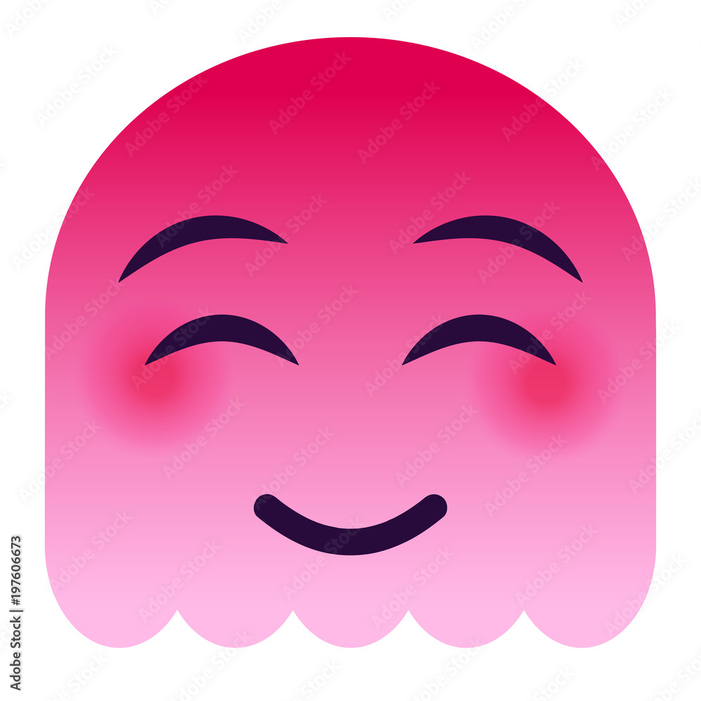 Emoji glücklich - pinker Geist Emoji glücklich - pinker Geist