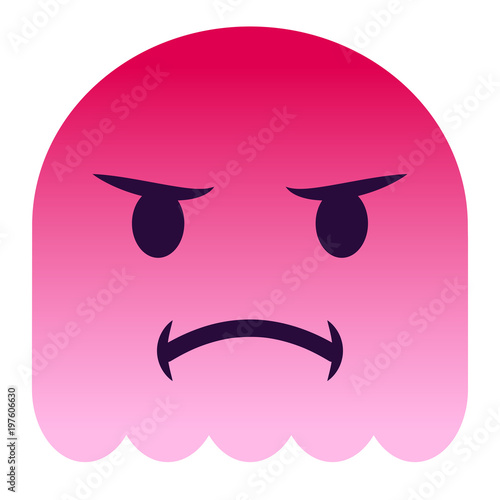 Emoji beleidigt - pinker Geist