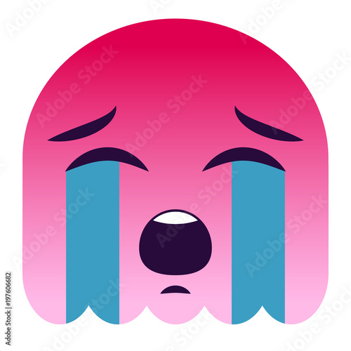 Emoji heulend - pinker Geist