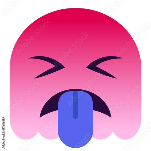 Emoji angewidert - pinker Geist
