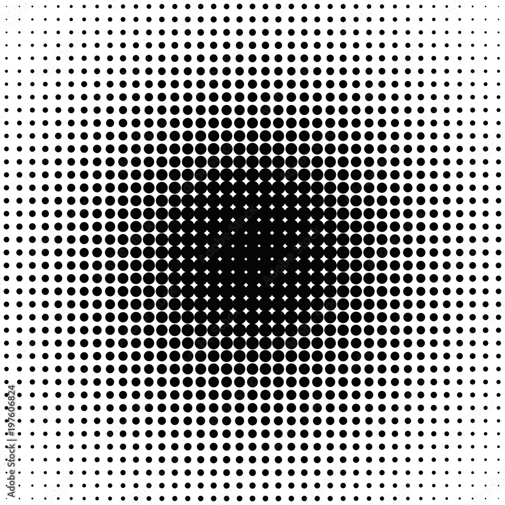 Geometrical abstract halftone dot pattern background - vector design from circles