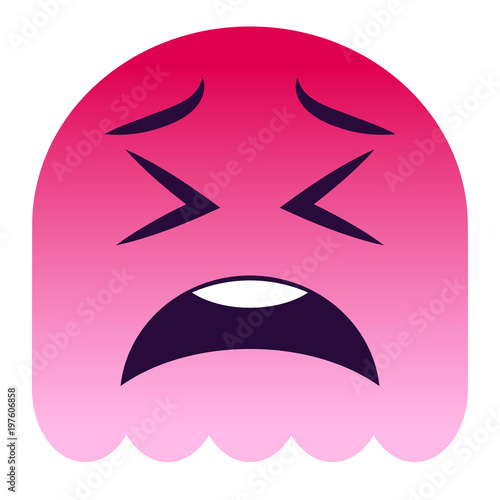 Emoji zweifelnd - pinker Geist