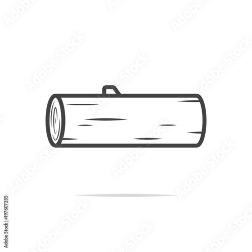 Wooden log line icon vector