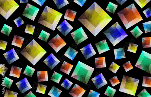 Background with gems