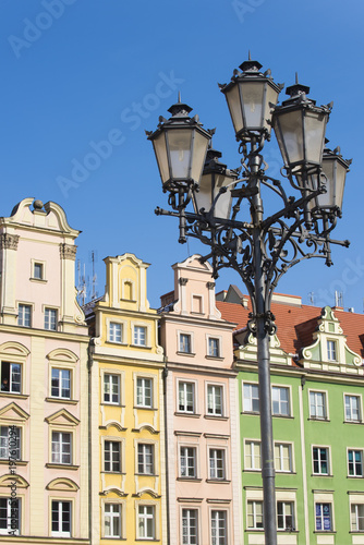 Colorful buildings, Main Square, Wroclaw, Poland, Silesia, Europe