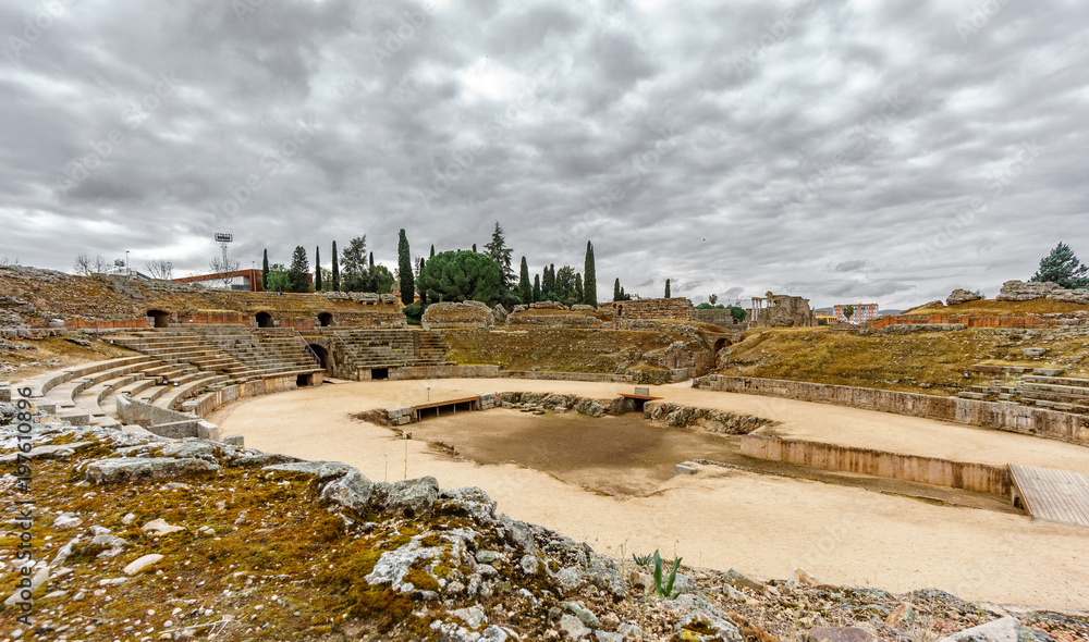 Roman amphitheatre in Merida, Spain