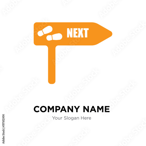 next steps company logo design template, Business corporate vector icon
