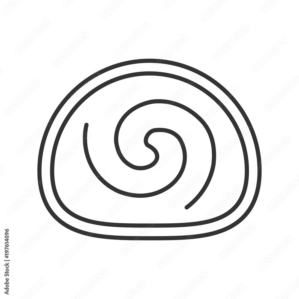Swiss roll linear icon