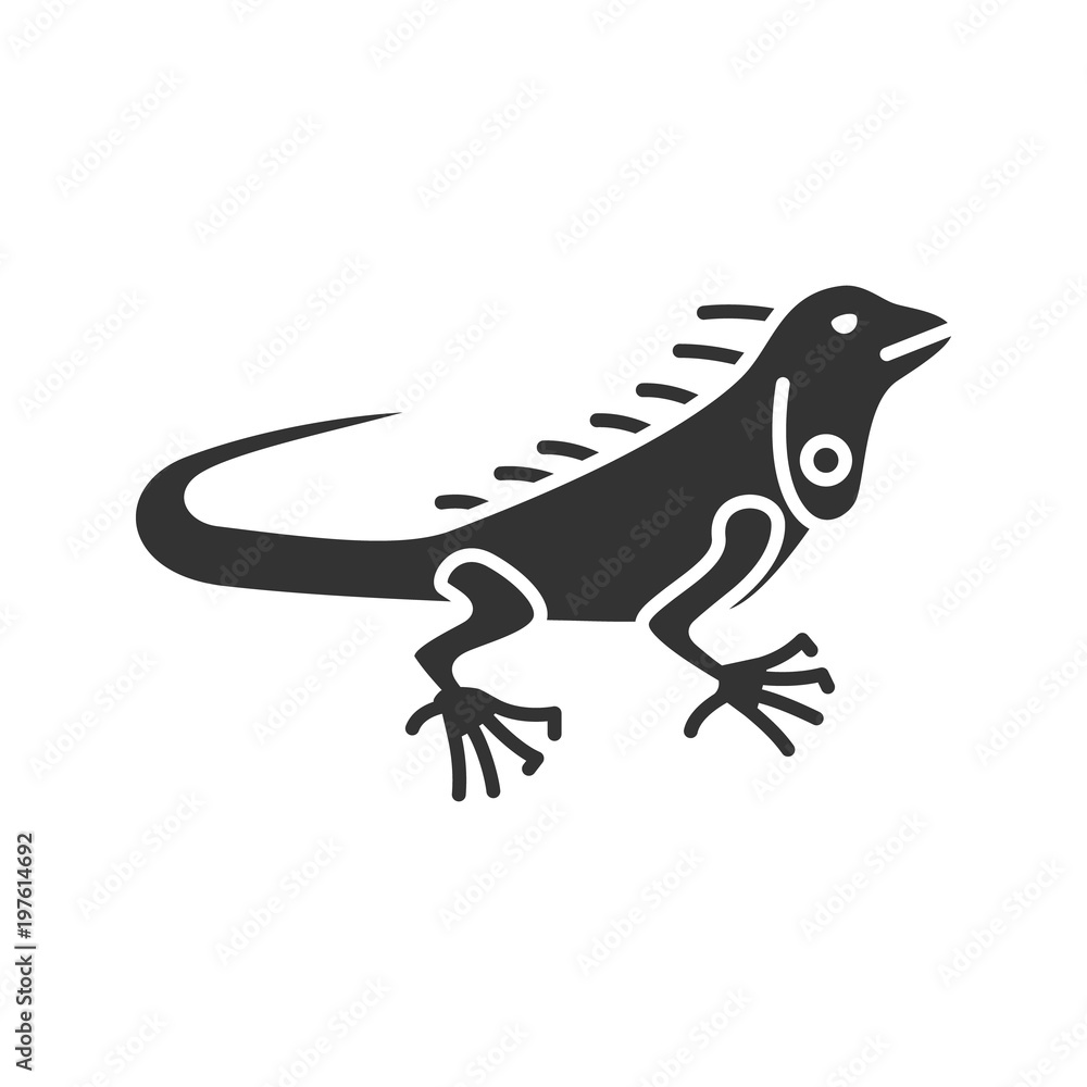 Fototapeta premium Iguana glyph icon