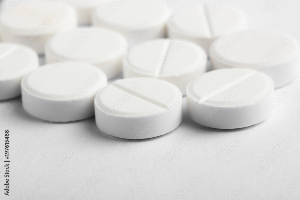 Pills on white background.Super macro Pills on white background.Super macro