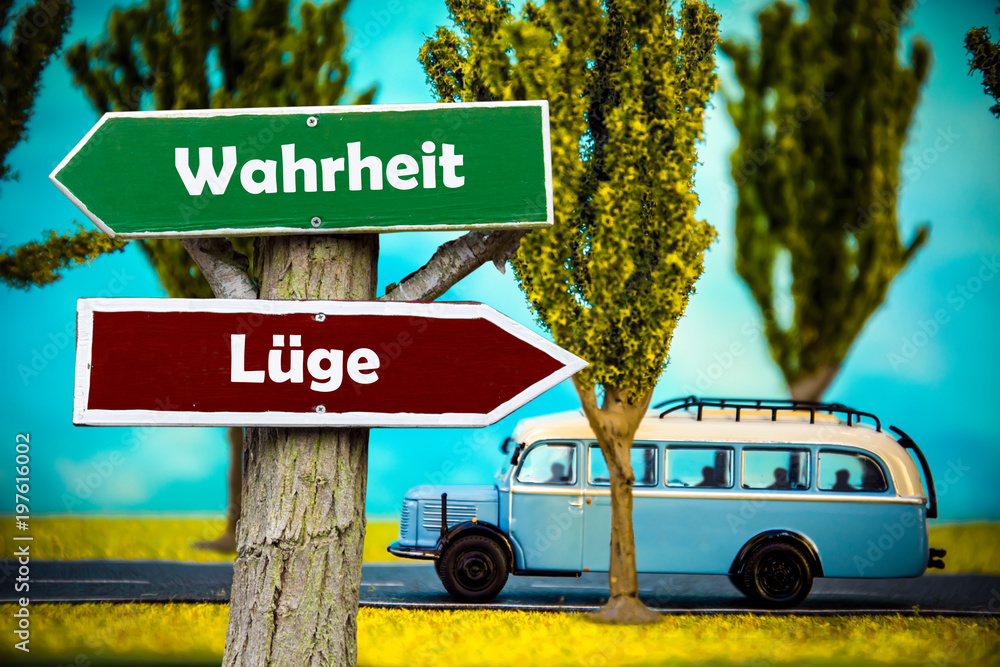 Fototapeta premium Schild 308 - Wahrheit