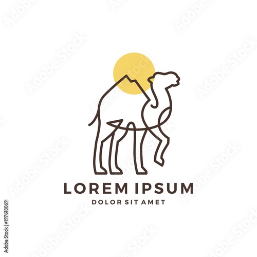 camel mount mountain logo vector download
