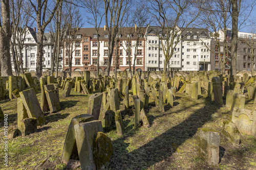 old historic jewish cemetery in Frankfurt at the so called Judengasse photo