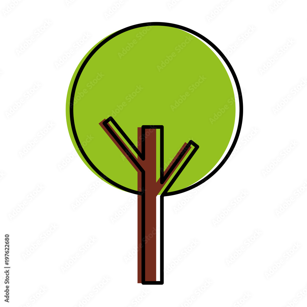 tree plant ecology icon vector illustration design