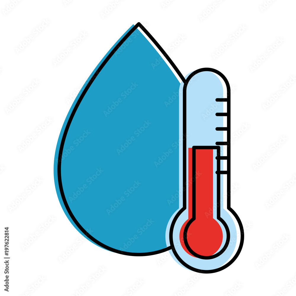 water drop ecology with thermometer vector illustration design water drop ecology with thermometer vector illustration design