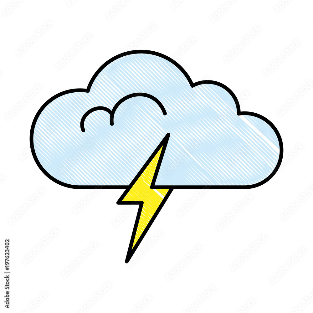 cloud weather with rays vector illustration design cloud weather with rays vector illustration design