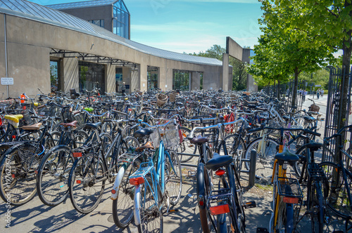 Bikes at Osterport Train Station Copenhagen Denmark