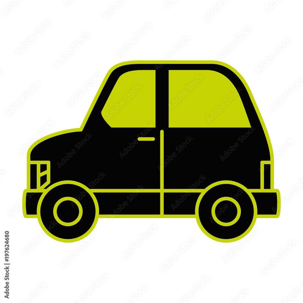 eco car vehicle transport icon vector illustration design
