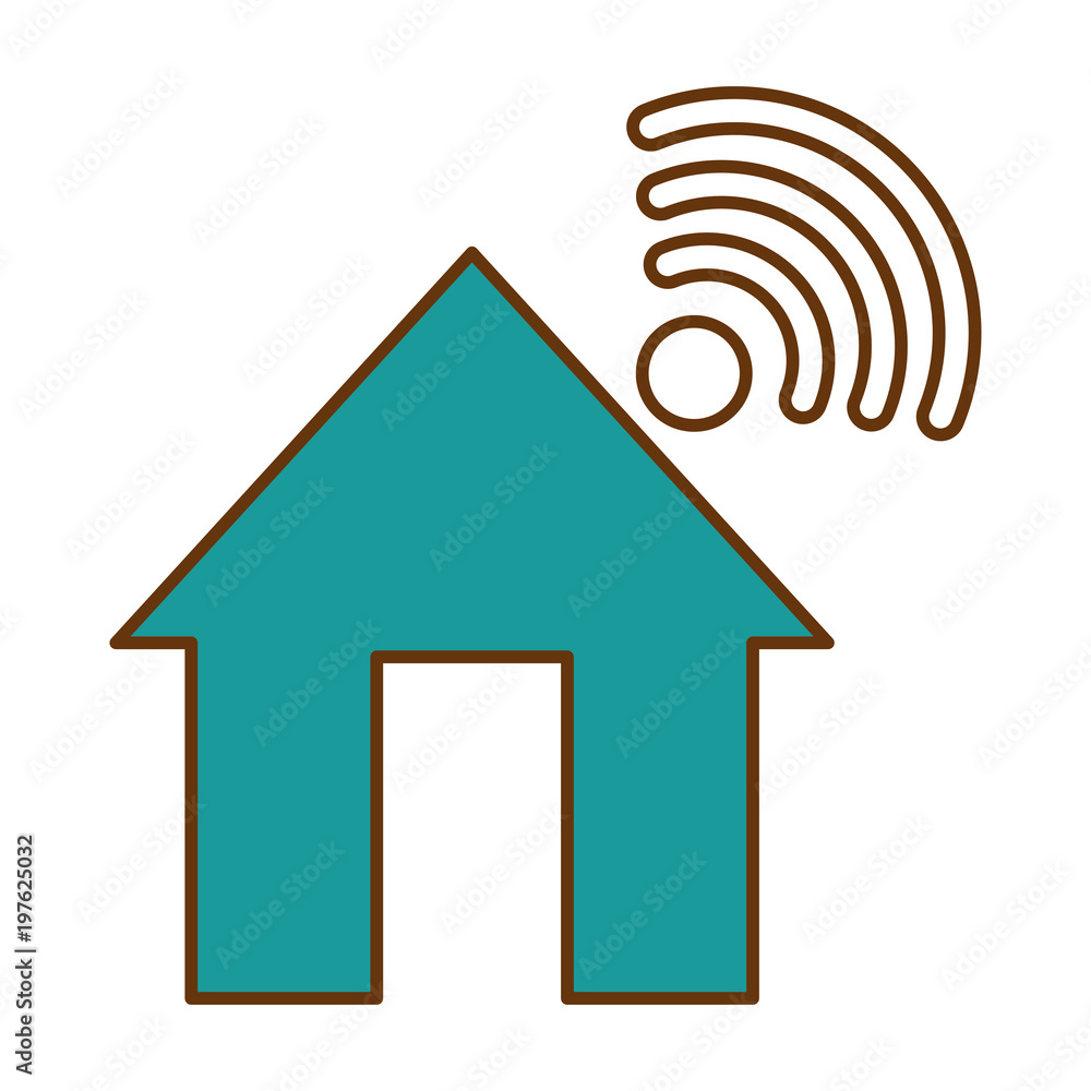 house with wifi signal icon vector illustration design house with wifi signal icon vector illustration design